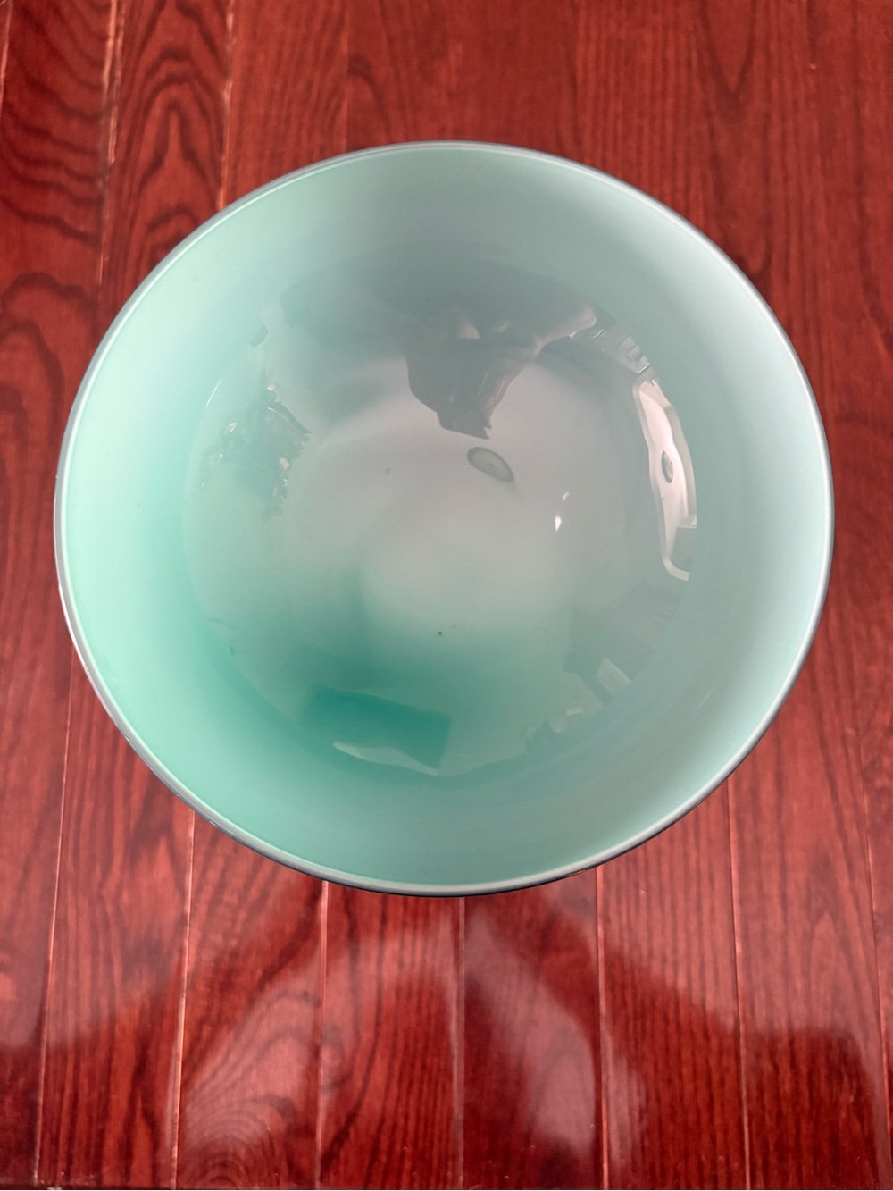 Vintage Teal Coup Art Glass Compote - Picture 2 of 3